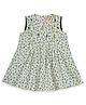 The Little Trunk Cotton Woven Sleeveless Floral Printed Dress - Multi Colour