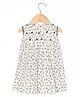 The Little Trunk Cotton Woven Sleeveless Floral Printed & Applique Detailed Dress - Multi Colour