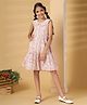 The Little Trunk Cotton Woven Sleeveless Floral Printed Dress - Pink