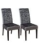 FunBlast Elastic and Removable Chair Cover Pack of 2 Universal Velvet Chair Cover (Grey)