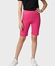 Charm n Cherish Cotton Knit Solid Shorts - Dark Pink