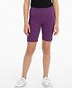 Charm n Cherish Cotton Knit Solid Shorts - Purple