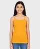 Charm n Cherish Cotton Knit Sleeveless Solid Camisole - Mustard