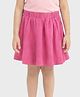 Charm n Cherish Cotton Knit Solid Skirt With Inner Shorts - Dark Pink