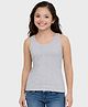 Charm n Cherish Cotton Knit Sleeveless Solid Tank Top - Grey