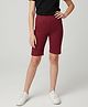 Charm n Cherish Cotton Knit Solid Shorts - Brown
