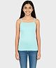 Charm n Cherish Cotton Knit Sleeveless Solid Camisole - Aqua Blue