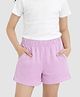 Charm n Cherish Cotton Knit Solid Shorts - Lavender