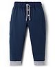 Mini Taurus Interlock Knit Full Length Solid Lounge Pant - Navy Blue