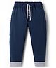Mini Taurus Interlock Knit Full Length Solid Lounge Pant - Navy Blue