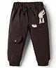 Mini Taurus Interlock Knit Full Length Lounge Pant With Dino Patch - Brown