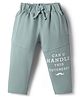 Mini Taurus Interlock Knit Full Length Lounge Pant with Text Print - Sea Green