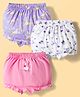 Babyhug 100% Cotton Knit Bloomers With Floral & Duck Print Pack of 3 - Multicolor