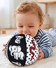 Seraphina High Contrast Sensory Toy Soft Ball for Babies & Infants - Newborn Visual Stimulation, 14 Flash Card Like Animals | Observation Skills, Gifts for 0 to 18 Months, Black and White