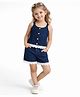 Bright Stars KIDSWEAR Denim Sleeveless Lace Embellished Top  & Shorts Set - Blue