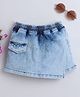 Bright Stars KIDSWEAR Denim Pearl Embellished Skorts - Blue