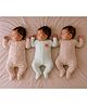 PREKIES Cotton Knit Pack Of 3 Full Sleeves Striped & Abstract Elephant Printed Footed Sleepsuit - Multi Colour