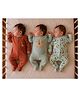 PREKIES Cotton Knit Pack Of 3 Full Sleeves Lion & Animals Printed Footed Sleepsuit - Multi Colour
