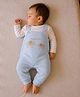 PREKIES Cotton Knit Mummy & Me Text Printed Dungaree With Full Sleeves Tee - Multi Colour