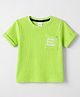 Babyhug Cotton Knit T-Shirts Half Sleeves Fancy Structured with Graphics Limegreen 12-18 Months