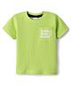 Babyhug Cotton Knit T-Shirts Half Sleeves Fancy Structured with Graphics Limegreen 18-24 Months