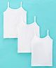 Bodycare Cotton Knit Singlet Sleeves Solid Slips Pack of 3 - White