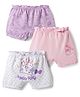 Bodycare Cotton Knit Bloomers With Hello Kitty Print Pack of 3 - White Purple & Baby Pink