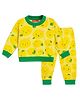 VParents Muslin Knit Full Sleeves Avocado Printed Coordinating Tee & Pajama Night Suit - Yellow