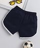 Little Angels Cotton Woven Solid Shorts - Navy Blue