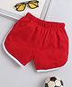 Little Angels Cotton Woven Solid Shorts - Red