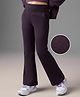Kookie Kids India Knit Full Length Solid Leggings - Wine