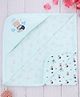Simply Interlock Knit Hooded Towel With Teddy Print L 84 x B 84 cm - Mint