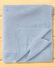 Simply Knitted Towel With Schiffli Detailing L 92 x B 92 cm - Light Blue