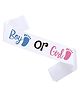 Zyozi Baby Shower Decorations White Sash, Boy or Girl Sash, Sash for Mom - Sashes For Baby Shower (Pack Of 1)