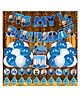 Zyozi BossBaby Theme 6th Month Birthday Decorations Banner, Cake & Cupcake Topper,Balloons & Light-Blue & White - Pack Of 38