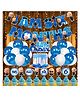 Zyozi I Am Six Month Birthday Decorations Kit Banner, Balloons, Cake & CupCake Topper, Light-Blue & White - Pack Of 38