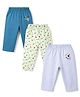 Tango Single Jersey Knit Full Length Lounge Pants With Space Theme Pack of 3 - Multicolor