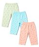 Tango Single Jersey Knit Full Length Printed Lounge Pants Pack of 3 - Multicolor