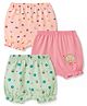 Tango Single Jersey Knit Bloomers With Sea Life Print Pack of 3 - Pink Peach & Light Green
