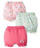 Tango Single Jersey Knit Bloomers With Rainbow Print Pack of 3 - Light Green Dark Pink & Peach