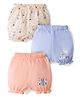 Tango Single Jersey Knit Bloomers With Animal Print Pack of 3 - Beige Sky Blue & Light Orange