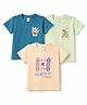 Tango Cotton Jersey T-Shirts Half Sleeves Skate Print Navy Blue 12-18 Months Pack of 3