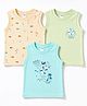 Tango Cotton Knit Sleeveless T-Shirts Blue 12-18 Months Pack of 3