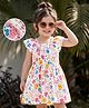 Mark & Mia Cotton Woven One Piece Frocks with Print & Smocking Detailing Multi Color 18-24 Months