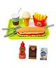 FunBlast Realistic Fast-Food Set With Carry Bag for Kids Set of 11 Pieces - Multicolor