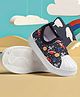 SHOES FOR JUNIORS Space Theme Printed Slip On Shoes - Navy Blue