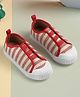 SHOES FOR JUNIORS Striped Slip On Shoes - Red