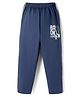 Taeko Single Jersey Knit Full Length Text Printed Lounge Pant - Blue