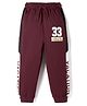 Taeko Single Jersey Knit Full Length Cut N Sew Text Printed Lounge Pant - Brown