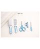 Kritiu 5 Piece Baby Grooming Kit for Newborns Hair Brush, Comb, Nail Cutter, Nail File & Safety Scissors Baby Care Set (Blue)